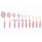 10pcs Hot Selling Beauty Tools Pink Oval Makeup Brushes