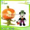 Promotion gift halloween plush monkey toy for kids with pumpkin