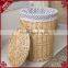 S&D handweaved washable plastic rattan laundry basket for hotel hamper basket