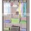 Folding fabric portable bedroom wardrobe with metal frame big size