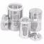 3PCS Kitchen Food Coffee Tea Sugar Flour Stainless Steel Storage Canisters