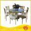 Modern stainless steel with glass furniture indoor table for selling