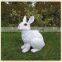 Bespoke resin decorative lovely standing rabbit sculpture for garden decoration