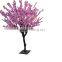 Small artificial peach flower tree for interior decoration