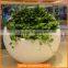 Outdoor Decorative Fiberglass Half Round Flower Pot