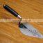 black wooden handle bricklayer trowel with metal cap