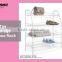 Simple designs Vinyl Coated Boot Tidy Storage Stand 4 Tier Metal Shoe Rack