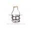 4-Bottle Metal Wine Holder in Black-1 4 pack Beer Can Holder