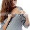 Wide Neckline 3/4 raglan sleeves Nursing Jumper pregnant women blouse new design