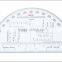 China Kearing plastic small round accurate 6 inch military protractor