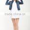 oem service korean style loose fancy short style denim jacket wholesale