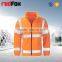 with elastic cuff reflective yellow safety kids polar fleece jacket