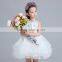 2017 Latest Children Dress Designs White Puffy Children Girl Latin Dance Dress