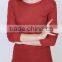 Runwaylover EY2227B Basic Women Long Sleeve V Neck T Shirt With Open Thumb Hole