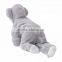 2016 winter coral fleece hooded long sleeve baby romper
