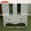 Hot selling China 2 door with mirror and hanging space small wooden Armoire Storage Cabinet Wardrobe