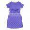 Lofbaz Girls Elephants Printed Rayon Casual Violet Cute Dresses
