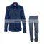 Hi vis Safety cheap reflective workwear suit with 100% cotton matching shirts and pants in clothing suits