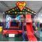 2017 hot sale inflatable adult baby bouncer chair superman bouncer castle with slide cheap jumping castle