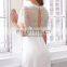 Beaded flutter sleeve beautiful jacket wedding gown