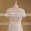 Short sleeve crystal beads for short wedding dress 2007 lace Wedding Gown