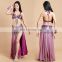 Top quality high-class sexy indian belly dance clothing with beaded tassel bra and belts GT-1019#