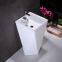 New popular ceramics two piece big floor mounted white pedestal wash hand basin sinks