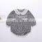 Autumn 2020 New Item Lattice Baby Long-sleeved Robe Flower Embroidery Girls Triangle Bag Fart Clothing