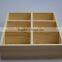 Custom logo unfinished wooden tea bag crate,compartment crate wood