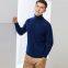 New Men's Pure Wool Sweaters High-Neck Thick Sweaters Solid Color Long-Sleeved Knitted Jackets For Men