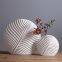 Tree Leaf Nordic Style Large White Green Ceramic Vase Art Decoration For Showroom Living Room