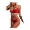 Wholesale Hot Sale Sexy, Flowery Pattern Solid Blossom Shapewear 2 Pieces Women Fashion Lingerie Set/