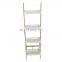 Eco- friendly bamboo storage shelf bathroom storage corner shelf towel storage rack