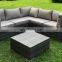 6pcs Outdoor Patio Garden PE Rattan Wicker Furniture, Sectional Sofa Set with Cushions,KD System