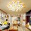 Modern LED Chandelier Art Deco Indoor Ceiling Lamp White Star Ceiling Light for Living Room Dining Bedroom Kids Room