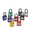 top best high Security plastic nylon Insulation shackle waterproof abs industrial safety lockout PadLocks lock and key in bulk