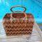 Square Summer Bohemian Bag Square Rattan Top Handles Bag Unique Design