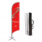 Strong Carbon Composite Fiber Wind Banner 4.7 Meter Flag Pole, Flags and Bases Can Be Customized for an Additional Fee