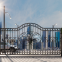 Valla para proyectos de villas y residencias, valla de jardín de hierro forjado para privacidad con patrones modernos atemporales, venta al por mayor