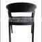 Outdoor furniture / plastic rattan armchair/Black