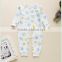 2016 hot selling 100% cotton newborn plain organic baby clothes 0-3 months romper clothes