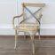 Wooden Antique Cross Back Dining Chair/Wedding Chair with arm
