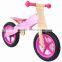 Hot sale handmade and colorful 12 inch eva tire child wooden bicycle