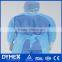 Disposable CPE coated isolation gown/ Over the head thumb up protective impervious gown