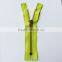 High Quality Hanged Plated Shiny Polished Y Teeth Metal Zipper