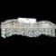 wide contemporary crystal wall sconce lamp