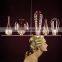 Crystal Vase Lights Glass Vase Lighting With Five Hand-cut Leaded Crystal Vases