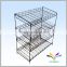 Made in China high quality hot selling cake store shelf durable decorative metal crystal wedding cake stands for bakery