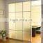Frameless frosted glass kitchen cabinet doors
