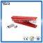 Multifuntion Acrylic red mini office clip plastic slapler, Creative workspace paper peg clip plastic Stapler